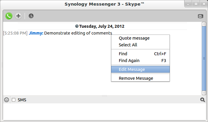 Edit comments in Skype