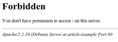 Forbidden access