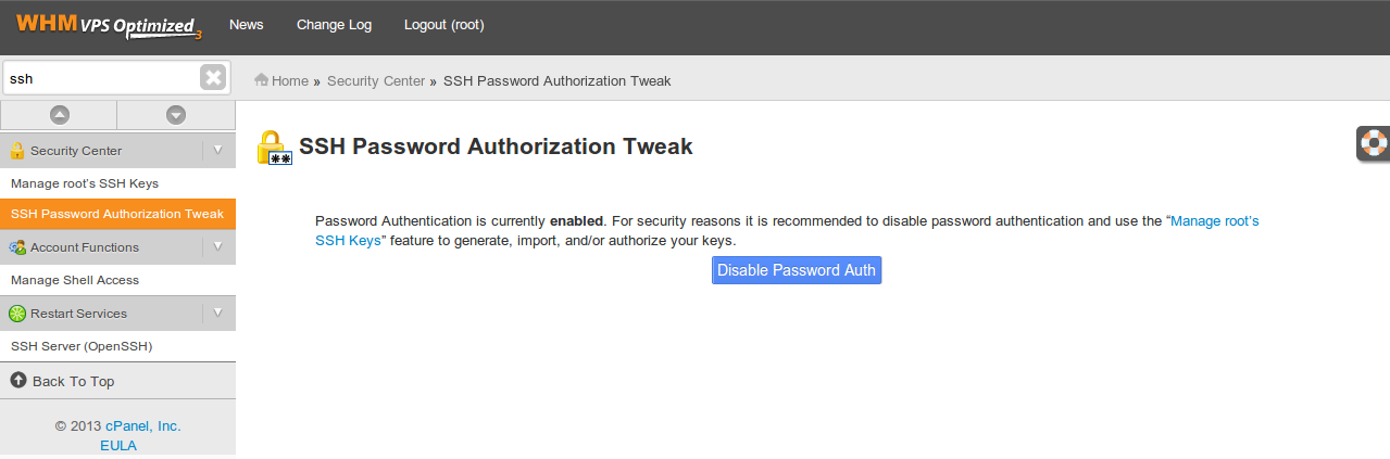 SSH Password Authorization
