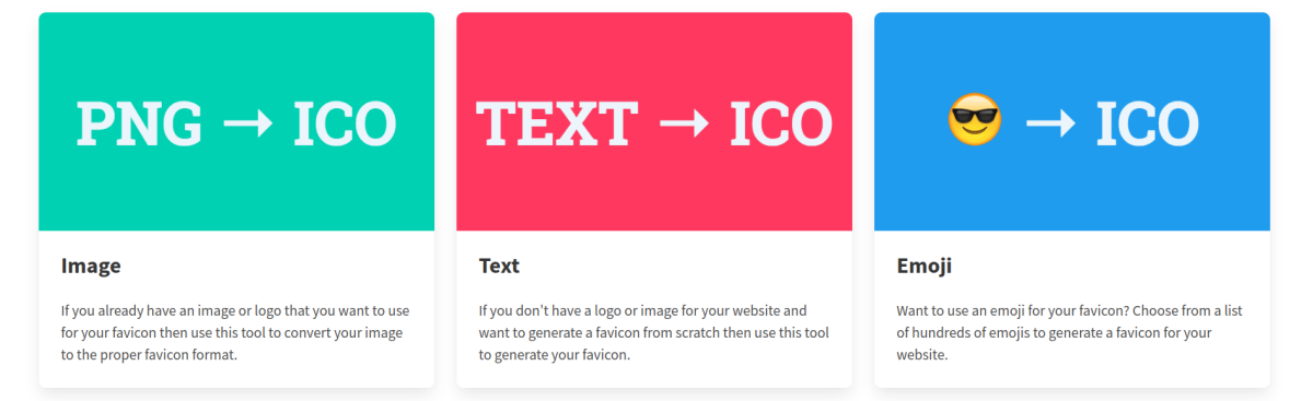 Favicon generator from favicon.io